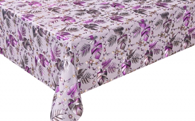 PVC embossed pattern tablecloth with Flannel Back