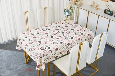 137cm Vinyl PVC tablecloth table over