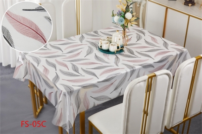 137cm Vinyl PVC tablecloth table over