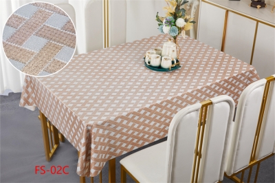 137cm Vinyl PVC tablecloth table over