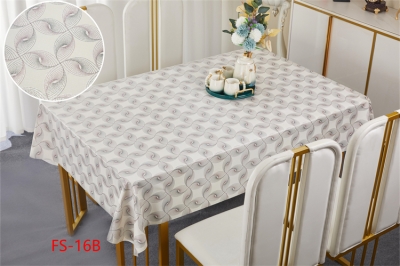 137cm Vinyl PVC tablecloth table over