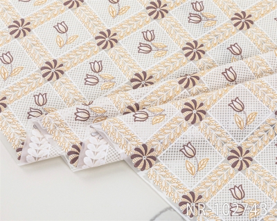 Vinyl tablecloth table over with fabric backing