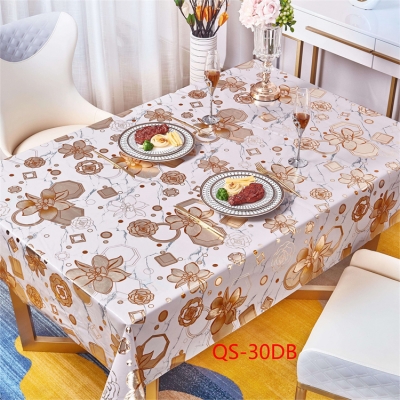 PVC/Vinyl tablecloth table over table cloths