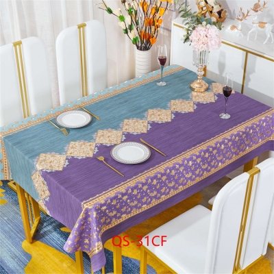 PVC/Vinyl tablecloth table over table cloths