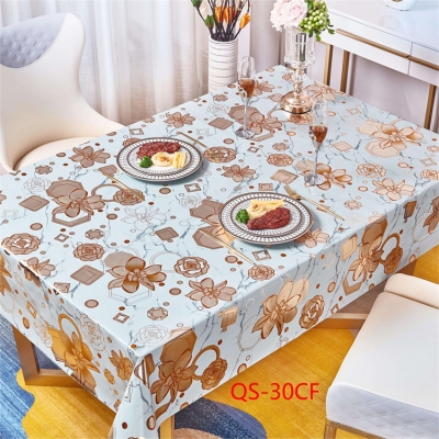 PVC/Vinyl tablecloth table over table cloths