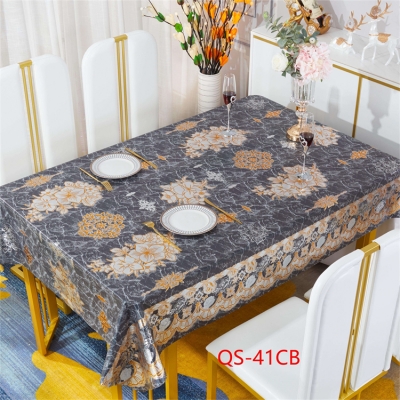 PVC/Vinyl tablecloth table over table cloths
