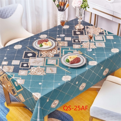 PVC/Vinyl tablecloth table over table cloths